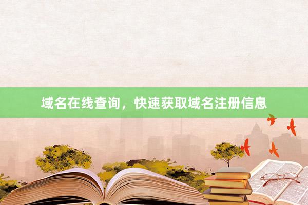 域名在线查询，快速获取域名注册信息